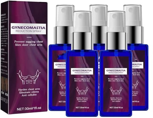 Spray anti-ginecomastia, spray brucia-cellulite per il seno per uomo, elimina il grasso in eccesso, modella il corpo, riduce il seno maschile