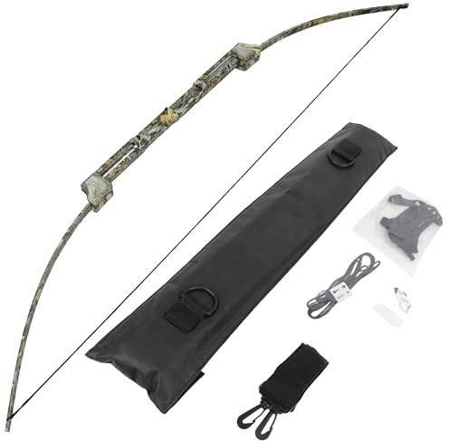 FQH Archery Recurve Bow 35lbs Draw Weight Foldable Suitable for Adults & Beginners for Outdoor Hunting & Target Shooting Practice (Camouflage)