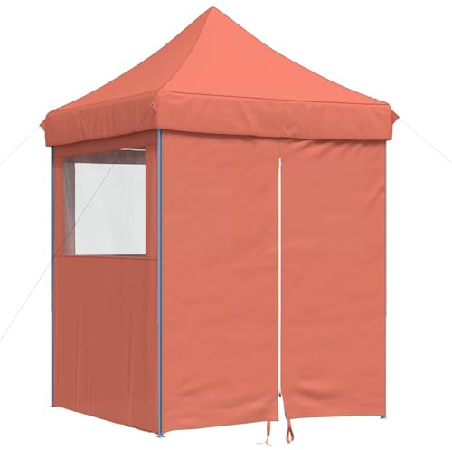 vidaXL Tenda Party Terracotta 200 x 200 x 306 cm Tessuto Oxford, Padiglione da Giardino, Tenda Pieghevole, Ombra Moderna, Rifugio per Eventi, Festival in Cortile