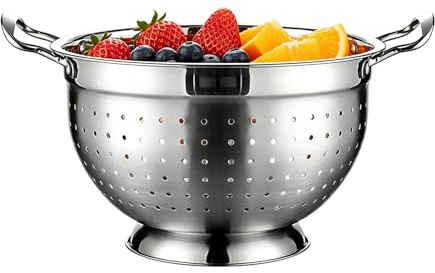 Colador Escurridor De Acero Inoxidable - Multifuncional Escurrido Rápido Con Asas | Coladores Cocina Para Escurrir Pasta - Para Verduras Arroz Espaguetis Pasta Ensalada Preparación De Comidas Hogar Pi