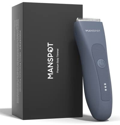 MANSPOT Electric Groin Hair Trimmer Hair Finishing Trimmers, Men's Shaving & Grooming Sets Kit with 4 Guards and Replaceable Ceramic Blade Heads,Waterproof Wet/Dry Trimmer,90 Minutes Shaving Tools