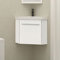HAPAOSO Eckwaschbecken mit Unterschrank Gäste Wc Klein 40 cm Eckschrank Weiss 1 Soft-Close Türen Hängend Möbel Set