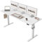 Agilestic Höhenverstellbarer Schreibtisch 160 x 60 cm, Stabiler Schreibtisch Höhenverstellbar Elektrisch mit Memory-Handsteuerung, Ergonomischer Steh-Sitz Tisch Computertisch, Weiß