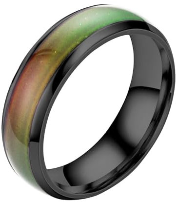 Generisch Edelstahl Regenbogen - EDELSTAHLRING, Stimmungsring Aus Edelstahl, Temperatur-Farbwechsel, Für Paare, Partys, Geburtstage, Jahrestage, Verlobung, Hochzeit