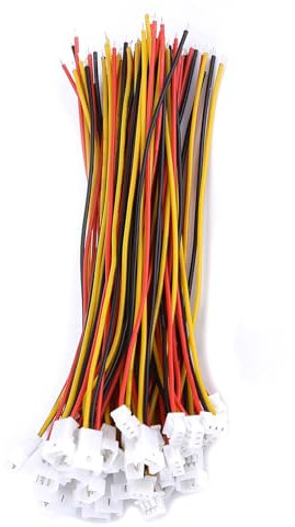 LOCADENCE 20Set JST Anschlussstecker, Verzinnter Kupferdraht, Rechtwinkliger JST Buchsenstecker, Steckerdraht mit Drähten, Kabeln Zum Verbinden von Leiterplatten (3-poliger Stecker- und Buchsensatz)