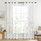 MIULEE Gardinen Bestickte Transparent Vorhänge Farbverlauf Voile Sheer 2er Set Motive Vorhang mit Ösen Dekoschal Fensterschal für Schlafzimmer und Wohnzimmer 225 cm x 140 cm(H x B) Weiß