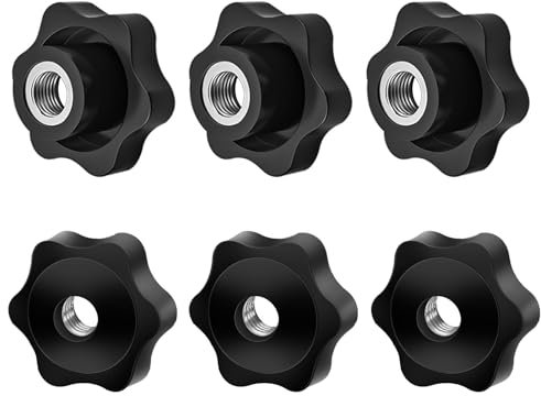 xiaoxiaozhijia 6 piezas Tuercas Moleteadas M8 de varilla Diámetro exterior 48mm,Tuercas Estriadas para industria mecánica Mobiliario Equipos electrónicos Equipos de fitness