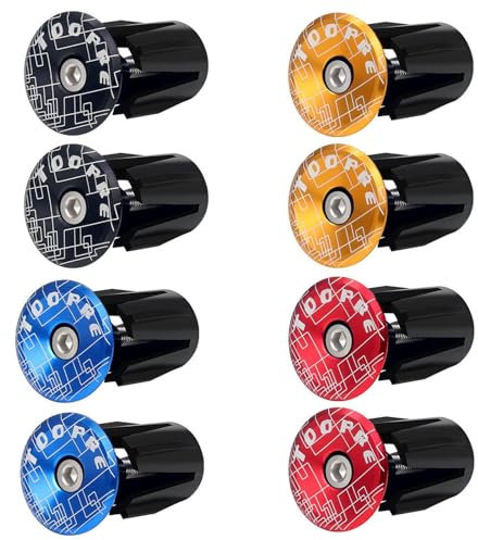 Xujuika Rennrad-Lenkerstopfen | Aluminium-Lenkerendstopfen für Drop- Lenkerendstopfen Lenkerendkappen Aluminium-Lenkerendstopfen für Mountainbike