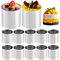 CEWROM Lot de 10 anneaux à dessert, en acier inoxydable, pour la cuisson, la mousse, les tartelettes, les desserts en mousse, les gâteaux et les pâtisseries, diamètre : 5 cm, hauteur : 5 cm, ronds