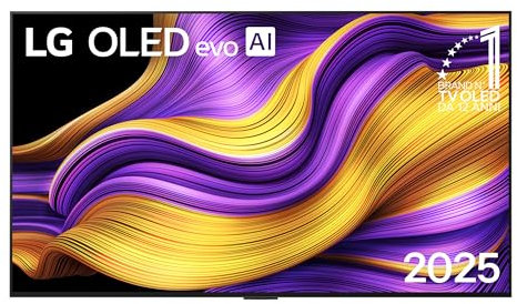 LG OLED evo AI G5 TV 55 pollici, Smart TV 4K, Staffa a muro inclusa, Processore α11 Gen2, Brightness Booster Ultimate, webOS con AI, Dolby Vision e Atmos, VRR e GSYNC 4K@165Hz, OLED55G55LW 2025