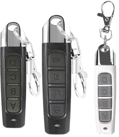Accessoires de Voiture, duplicateur à télécommande 4-en-1 3PCS 433MHz Garage Portable Duplicateur de télécommande pour Les Voitures ouvre-Porte Universelle avec boîtier et Crochet sans Glissement