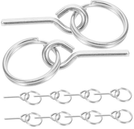 DIYEAH 10Pièces Goupille de Connexion de Anneaux Multifonctionnels avec Broches Accessoires de Camping et Durables Installation Facile pour Tentes et Auvents