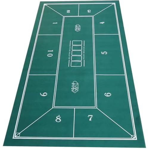Brxmpn Tapete De Póker Antideslizante Estilo Texas, Ideal para Juegos De Blackjack, Noches De Póker, Cartas, Eventos Benéficos Y Reuniones.