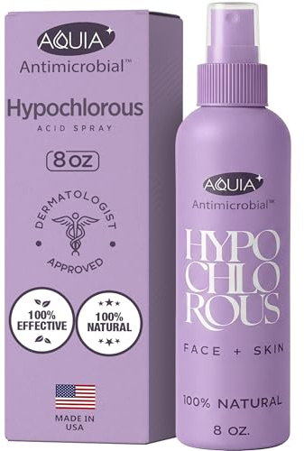 Hypochlorous Acid Spray for Face and Skin; Facial Cleanser | 8oz Face Mist Hypochlorous Acid Spray for Skin, Acne, Rash, Eczema, Wound | Antimicrobial Facial Cleanser Acne Sprays; Smart Skincare