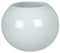 Vaso grande a sfera in bianco, vaso decorativo in vetro soffialo con la bocca grande apertura ca. 17 cm, diametro ca. 30 cm e altezza ca 24 cm, Oberstdorfer Glashütte