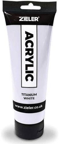 Zieler Acrylic Paint - Large 250ml (8.45oz) Tube (Titanium White)