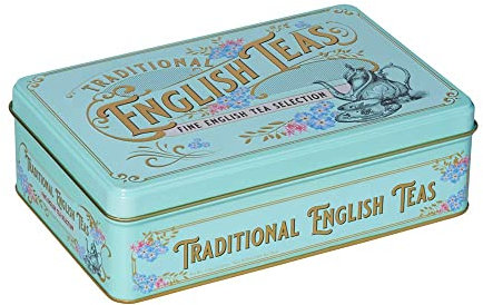 New English Teas Vintage Victorian Tea Caddy, 72 bags
