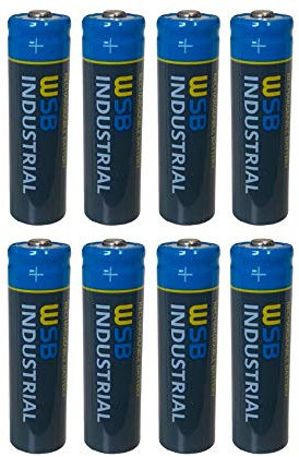 8 batterie ricaricabili SOLAR Mignon AA WSB Industrial ricaricabili 3,2 V 1,92 Wh LiFePo4 ad alte prestazioni, particolarmente adatte per lampade solari