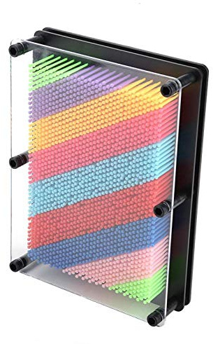 Pin Art, Great Tactile 3D Pin Art, per Office Home(Black large)