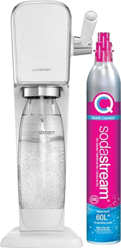 SodaStream Art Sparkling Water Maker (White) with CO2 and Dishwasher Safe Bottle