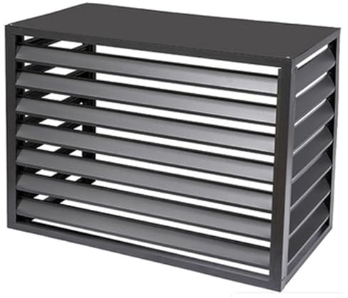 Air Conditioner Privacy Fence, Outdoor Unit Air Conditioner Cover, Trash Can Decorative Slat Fence, Louver Grid Panel, Aluminum Alloy for Outdoor Privacy Protection Air Conditioner or Trash Can ( Colo