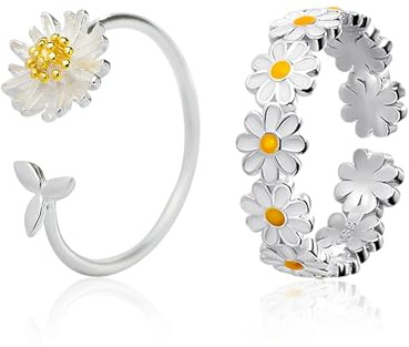 NyxSeat Tusensköna ring set – 2 ringar, dammodesmycke, berlocksmycken, modesmycken ringar