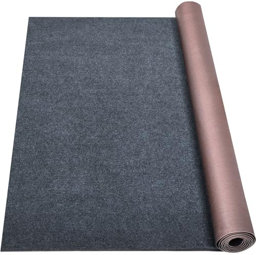 Grefinity Marine Carpet,6 FT x 18 FT Dark Gray Indoor Outdoor Carpet 0.2 Thick Boat Carpet with Water-Proof TPE Backing, Non-Slide Outdoor Marine Carpet Roll for Home, Patio, Porch, Deck