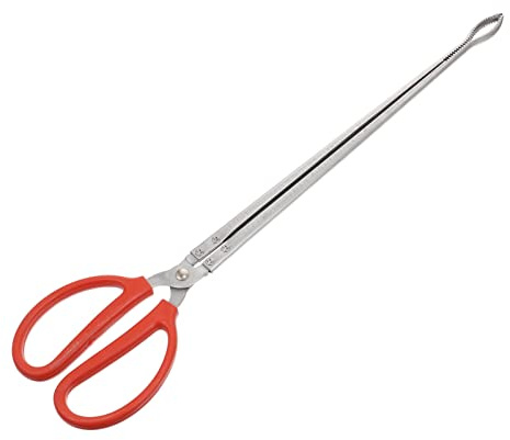 PRETYZOOM 1pc Eel Pliers Trash Tongs Household Waste Picker Heavy Duty Scissors Firewood Grabber Heavy Duty Cooking Tongs Household Fire- Briquette Tools Stainless Steel