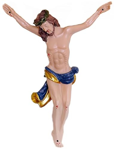 Kall present presentidé – kors krucifix modern kropp Jesus Kristus figur (höjd – 16 cm)