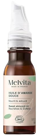 Melvita - Olio di Mandorle Dolci - Oli di Bellezza - Nutre, Addolcisce & Lenisce Pelle Secca & Sensibile - Trattamento Riparatore - Flacone da 50 ml