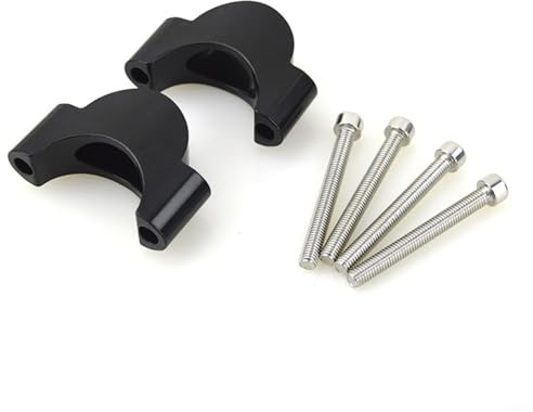 Entgoinggo Aluminium Alloy TT Handlebar Riser Spacer, Black, 20MM | For Aero Bar Stem Extension, For Triathlon Trial Rest Pad, Adjustable Height Booster Kit