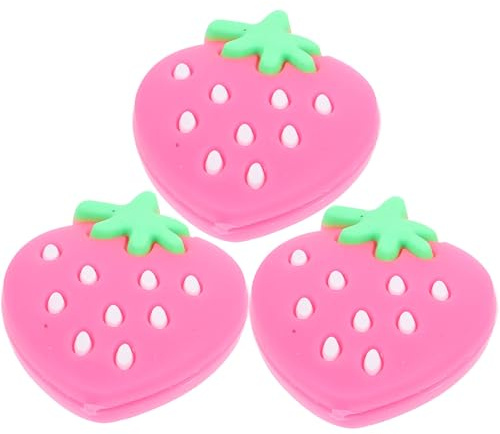 Veemoon 3 Pièces Amortisseur de Tennis en Silicone Léger et Facile à Installer Accessoire Unique pour Raquette de Tennis Rose Forme Mignonne pour Joueurs et Amateurs