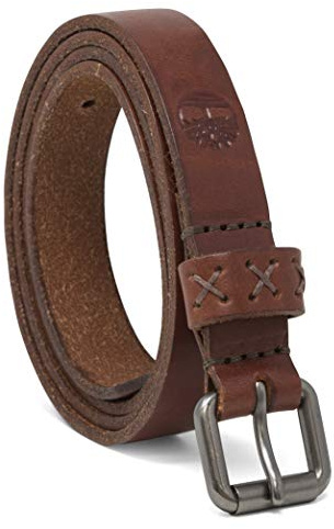 Timberland Women's Casual Leather Belt for Jeans, Brown (Skinny), Medium (33-39)