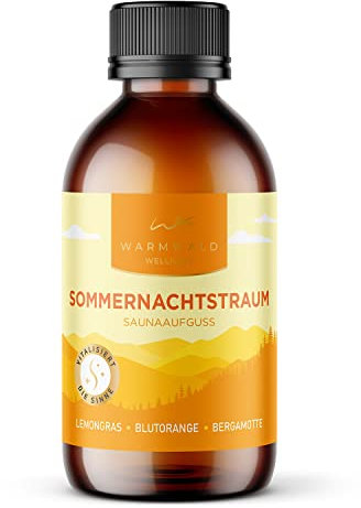 Sauna Infusion - Sauna Infusion with Natural Essential Oils - Sauna Oil - Sauna Fragrance Lemongrass, Blood Orange, Bergamot (Summer Night Dream, 100 ml)