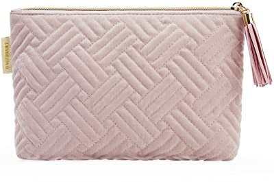 BAGSMART Kleine Kosmetische Tasche Elegante Geräumige Make-up Taschen, Große Geschenke für Frauen, Reise wasserdichte Toilettentasche Zubehör Organizer Geschenke (Rosa-1pcs)