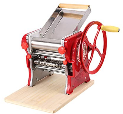 generico Macchina Pasta Tirapasta Dumpling Maker Stendipasta Tagliapasta Regolabile Impastatrice 5kg Domestici Macchine (Acciaio_Inossidabile,Coltello Rotondo da 2,5 mm)