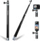 REYGEAK 3m/300cm Langer Selfie-Stick aus Kohlefaser für Insta360 X4/X3,Kohlefaser-Material Ausziehbares Polar Einbeinstativ für GoPro Hero 11/10/9,DJI Action 4/3 und andere Action-Kameras (3M/300cm)