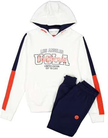 ALPHADVENTURE - Komplett barndräkt, Sport set, set 2 stycken Sport tröja och byxor, Träningsdräkter för Bogada College - Färger i vitt och grönt, storlekar från 6 till 14 år., Vit, 10