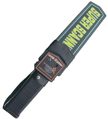 Handheld Metal Detector Wand Portable Security Scanner Adjustable Sensitivity Security Wand with Sound Vibration Alarm (Battery Not Included)
