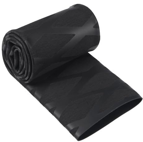 Unifizz Tubo termorretráctil para empuñaduras de caña de pescar, mango de 35 mm de diámetro, 57 mm, ancho plano, relación 2:1, funda de cable de tubo retráctil, 0,5 m, color negro