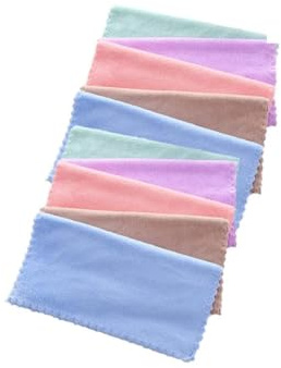 Beaupretty Lingettes Démaquillantes Douces et Faciles à Transporter en Microfibre Corail Couleur Aléatoire 25x25 Cm Lot de 10 Pièces Nettoyage Délicat pour Visage la Maison Voyage