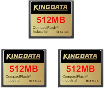 KINGDATA Industrial Compact Flash Memory Card 3pack 512MB FAT16 Type I for Industrial Equipment Vintage Digital Cameras