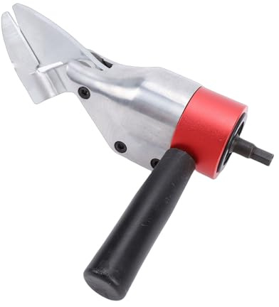 Depisuta Accesorio para Cizalla de Metal para Taladro, Cortador de Chapa con Mango Pivotante de 360°, Herramienta de Corte Profesional para Cortar Chapa de Hierro, Aluminio y Cobre