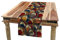 ABAKUHAUS afrikanisch Tischläufer, Abstrakte Paisley Motive, Esszimmer Küche Rechteckiger Dekorativer Tischläufer, 40 x 300 cm, Bordeauxrot Aprikose