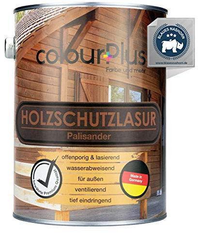 ColourPlus Holzschutzlasur Außen 2,5 L - Palisander - Wetterfeste Holz Lasur für aussen. Mit UV-Schutz. Ideal für Gartenmöbel & Zäune. Professioneller Außenschutz gegen Feuchtigkeit & Sonne.