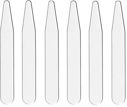 20 Stück 5,6 cm 6,3 cm 6,9 cm 7,6 cm Metall Kragenstäbchen Edelstahl - Silber - 10/6 cm,20/6 cm,10/7 cm,10/8 cm