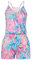 Loveternal Damen Jumpsuit Elegant Ananas V Ausschnitt Ärmellos Schulterfrei Kurz Overall Sommer Strand Einteiler Playsuit mit Taschen, XL