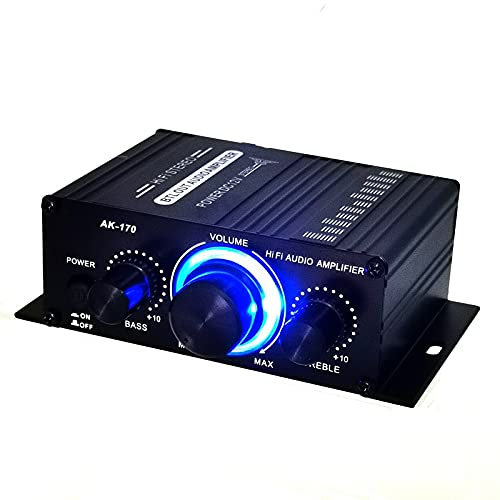 Xingdianfu Amplificatore audio HiFi in alluminio, 12 V, 400 W, amplificatore audio stereo per auto domestiche, moto
