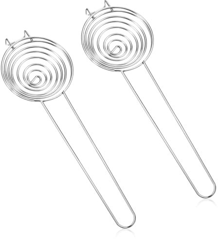 Dimeho Eiertrenner 2 Stück Edelstahl Eier Trennhilfe Langer Griff Eiweiß Trenner Eigelb und Eiweiß Schnell Trennen Eiertrenner Küchenwerkzeug zum Backen von Kuchen, Küchenhelfer, Kochwerkzeug