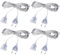 GOMETY 8er Set Verlängerungskabel, 5M Eurostecker Verlängerung,Verlängerungskabel Flachstecker, Verlängerungskabel Transparent für Low Power Consumption LED-Laternen und Den Außenbereich (8)